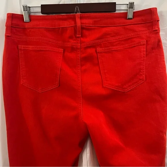 CHICO’S JEANS, Sz 2.5 / 14 / Lrg, Red So Slimming Girlfriend Slim Leg Ankle Crop - Picture 10 of 15